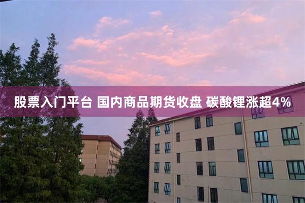 股票入门平台 国内商品期货收盘 碳酸锂涨超4%