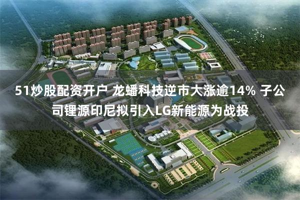 51炒股配资开户 龙蟠科技逆市大涨逾14% 子公司锂源印尼拟引入LG新能源为战投