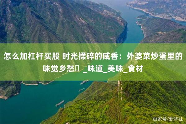 怎么加杠杆买股 时光揉碎的咸香：外婆菜炒蛋里的味觉乡愁​_味道_美味_食材