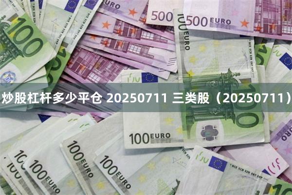 炒股杠杆多少平仓 20250711 三类股（20250711）