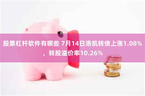 股票杠杆软件有哪些 7月14日洛凯转债上涨1.08%，转股溢价率10.26%