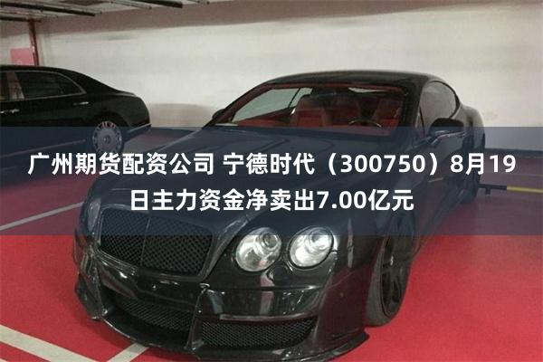广州期货配资公司 宁德时代（300750）8月19日主力资金净卖出7.00亿元