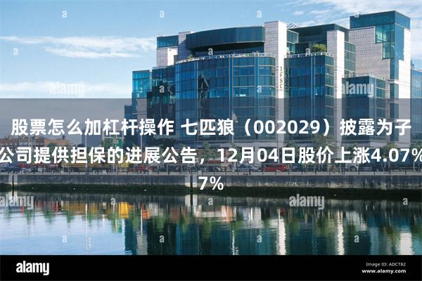 股票怎么加杠杆操作 七匹狼（002029）披露为子公司提供担保的进展公告，12月04日股价上涨4.07%