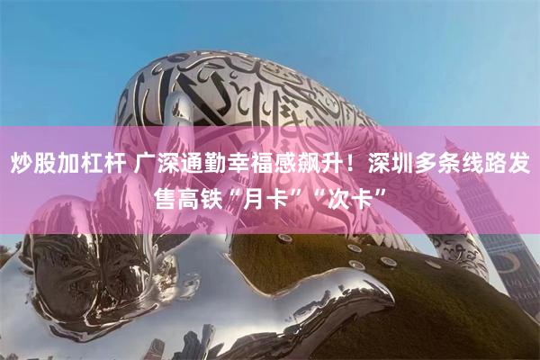 炒股加杠杆 广深通勤幸福感飙升!深圳多条线路发售高铁“月卡”“次卡”
