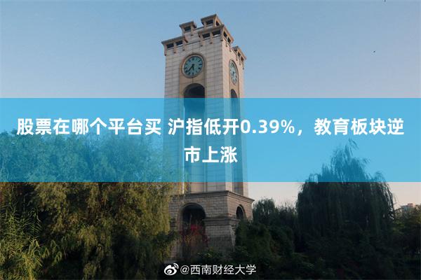 股票在哪个平台买 沪指低开0.39%，教育板块逆市上涨