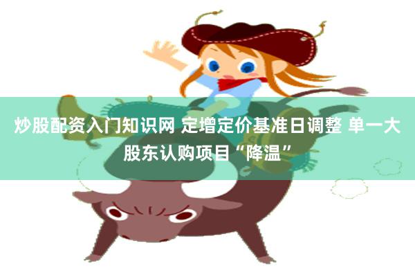 炒股配资入门知识网 定增定价基准日调整 单一大股东认购项目“降温”