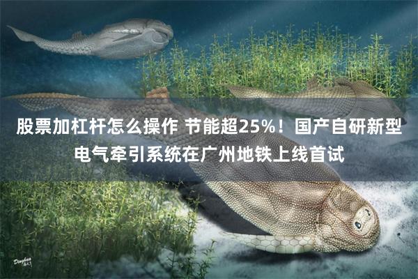 股票加杠杆怎么操作 节能超25%！国产自研新型电气牵引系统在广州地铁上线首试