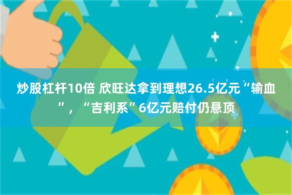 炒股杠杆10倍 欣旺达拿到理想26.5亿元“输血”，“吉利系”6亿元赔付仍悬顶