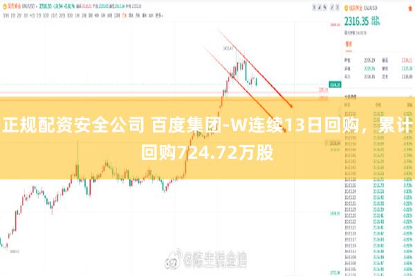正规配资安全公司 百度集团-W连续13日回购，累计回购724.72万股