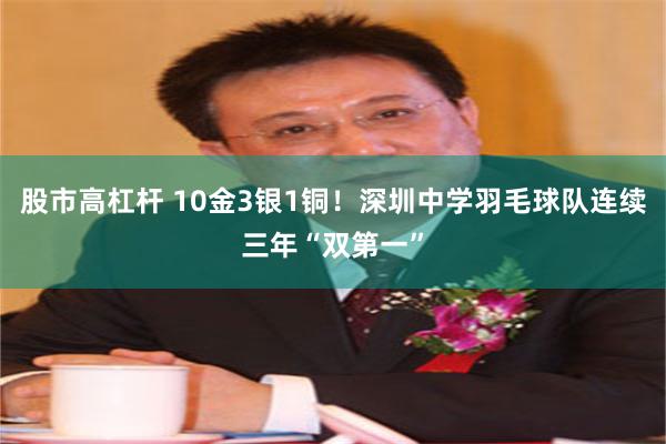 股市高杠杆 10金3银1铜！深圳中学羽毛球队连续三年“双第一”