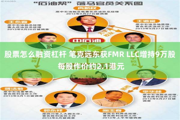 股票怎么融资杠杆 笔克远东获FMR LLC增持9万股 每股作价约2.1港元