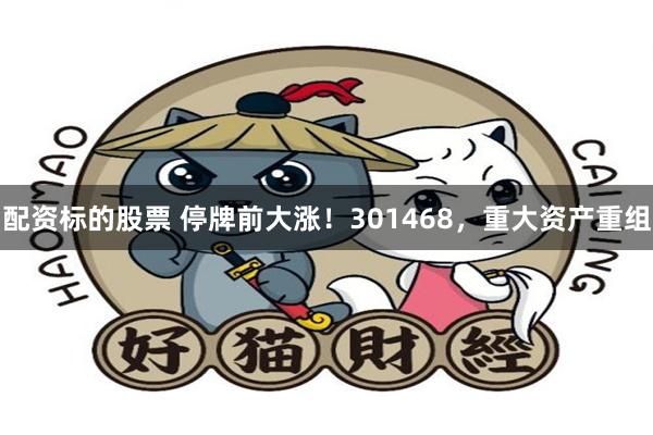 配资标的股票 停牌前大涨！301468，重大资产重组